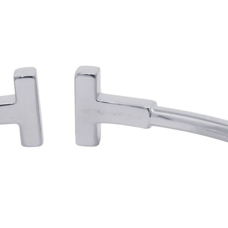 ティファニー ブレスレット Tワイヤー ブレスレット ラージ ダイヤモンド 計0.24ct K18WGホワイトゴールド 60010749 バングル