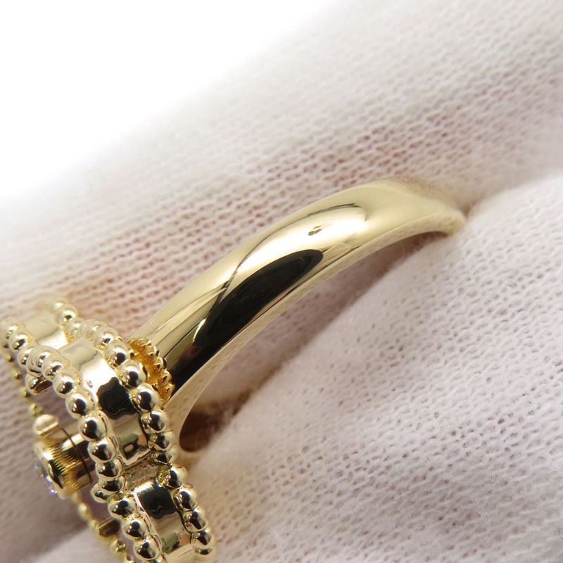 ヴァンクリーフ＆アーペル リング ヴィンテージ アルハンブラ カーネリアン/ダイヤ 1P 0.05ct K18YG サイズ53 VCARD40800 指輪