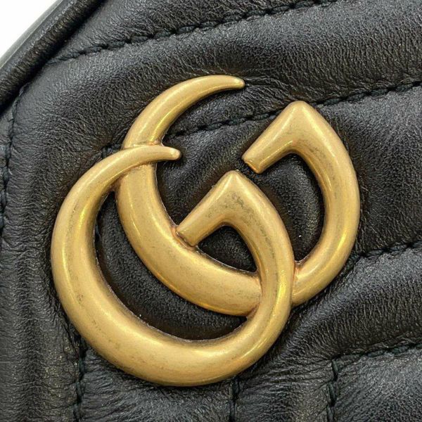 グッチ ウエストバッグ GGマーモント キルティングレザー ベルトバッグ 476434 GUCCI ウエストポーチ 黒