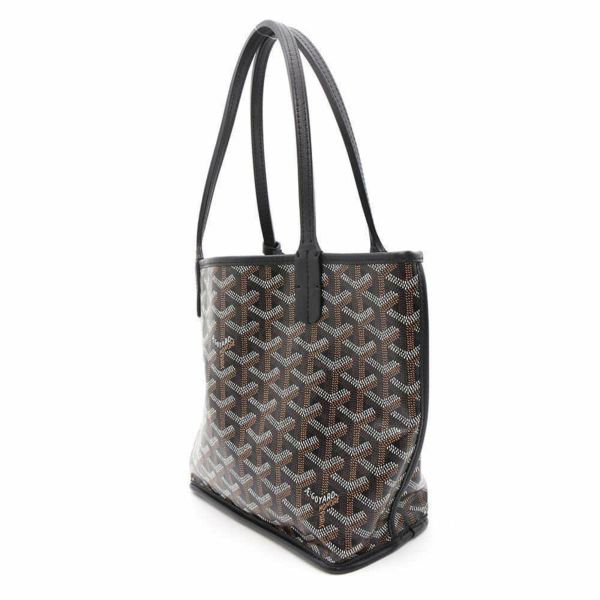 ゴヤール トートバッグ アンジュ ミニ リバーシブル PVC ANJOUSMINCG12TY12P GOYARD ポーチ付き 黒