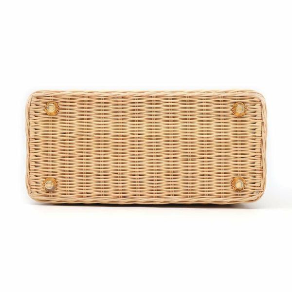 プラダ ハンドバッグ ウィンカー カナパ かごバッグ ストロー 1BG835 PRADA ショルダーバッグ 黒