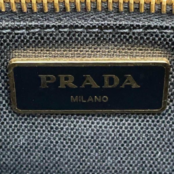 プラダ ハンドバッグ ウィンカー カナパ かごバッグ ストロー 1BG835 PRADA ショルダーバッグ 黒