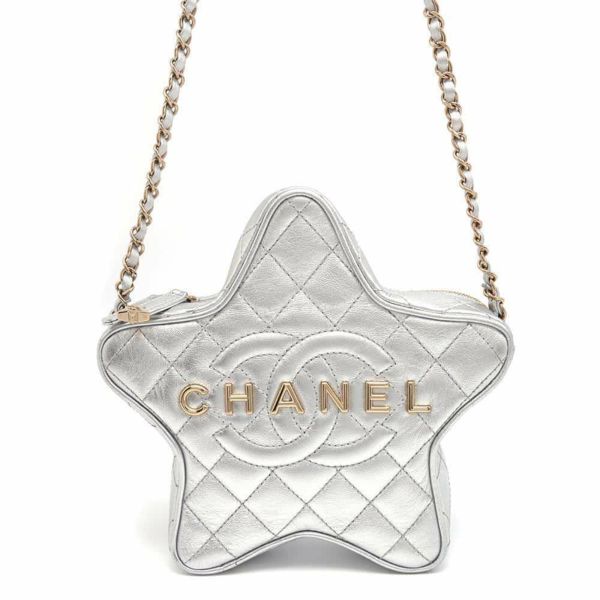 シャネル チェーンショルダーバッグ マトラッセ ココマーク ラムスキン スター 星 AS4579 CHANEL