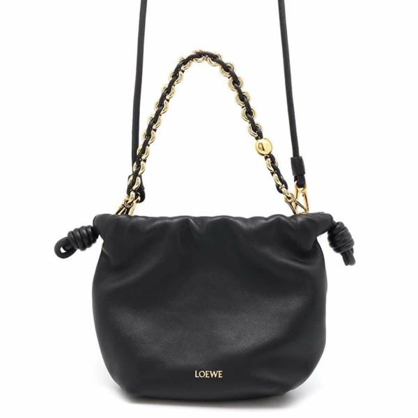 ロエベ ハンドバッグ フラメンコ パース ミニ レザー A914CBPX03 LOEWE 2wayショルダーバッグ 黒