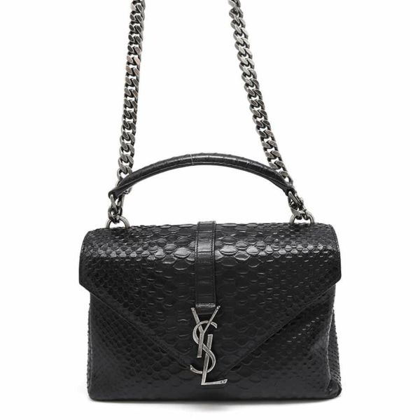 サンローランパリ ハンドバッグ カサンドラ 型押しレザー 428101 SAINT LAURENT PARIS チェーンショルダーバッグ 黒