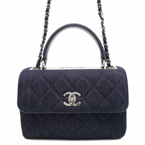 シャネル ハンドバッグ ココマーク マトラッセ デニム A92236 CHANEL バッグ 2wayショルダーバッグ