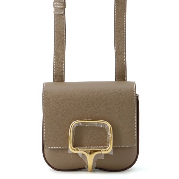 エルメス デッラ・カヴァッレリア ミニ エトゥープ/ゴールド金具 エプソン W刻印