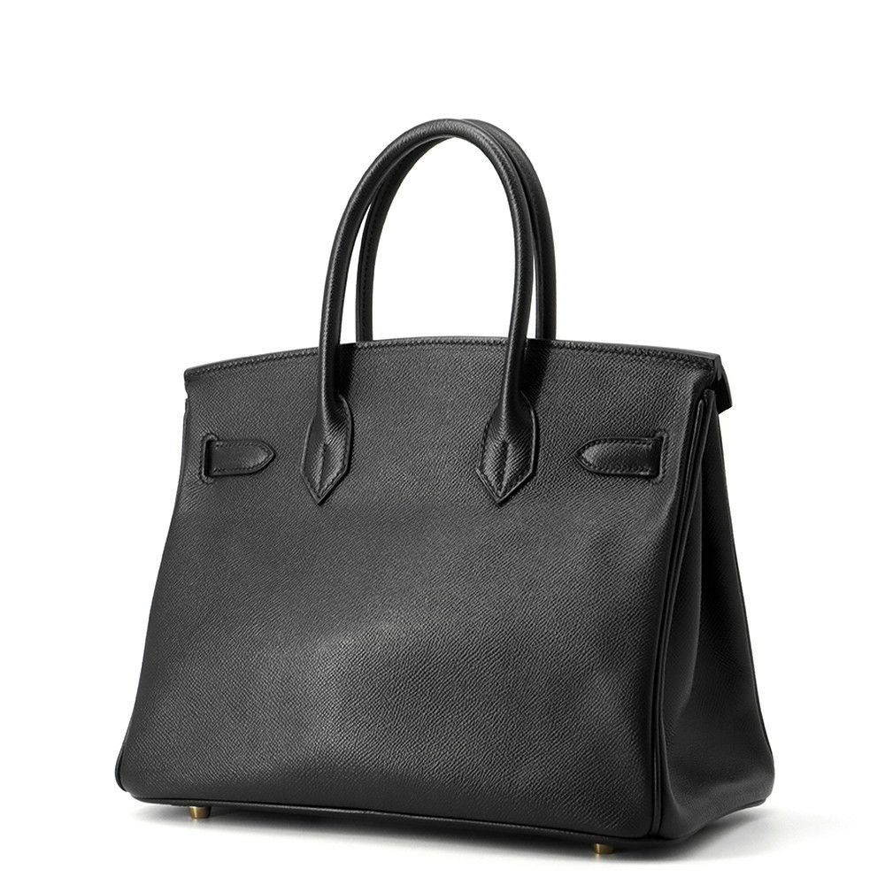 エルメス バーキン30 ブラック/ゴールド金具 エプソン □J刻印 HERMES Birkin ハンドバッグ 黒