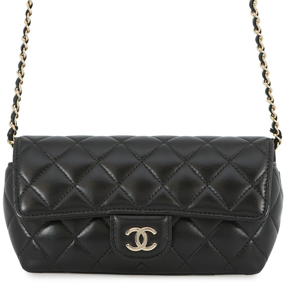 シャネル アイウェアケース マトラッセ ココマーク キャビアスキン AP2044 CHANEL 眼鏡ケース キルティング 黒