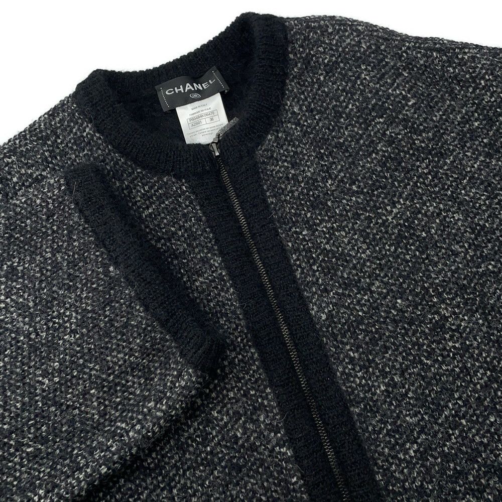 シャネル コート ニットコート アルパカ レディースサイズ36 P50484 CHANEL アウター 黒