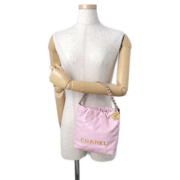 シャネル ハンドバッグ CHANEL 22 ミニ ココマーク マトラッセ シャイニーカーフレザー AS3980 CHANEL 2way