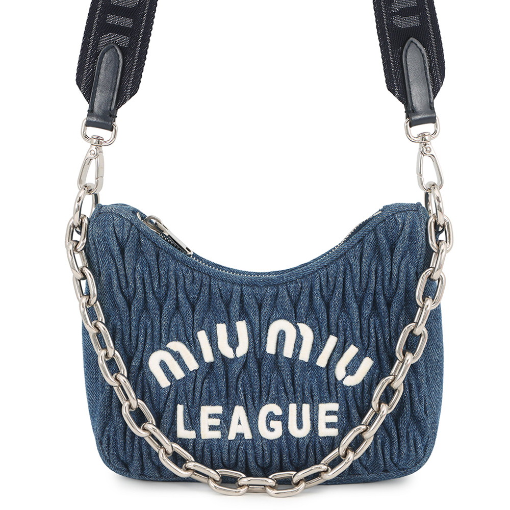 ミュウミュウ ハンドバッグ ワンダー マテラッセ デニム 5BH211 Miu Miu 2way