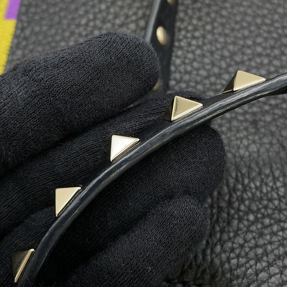 ヴァレンティノ・ガラヴァーニ トートバッグ ロックスタッズ レザー VALENTINO 2way 黒