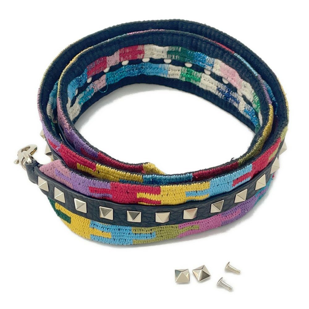 ヴァレンティノ・ガラヴァーニ トートバッグ ロックスタッズ レザー VALENTINO 2way 黒