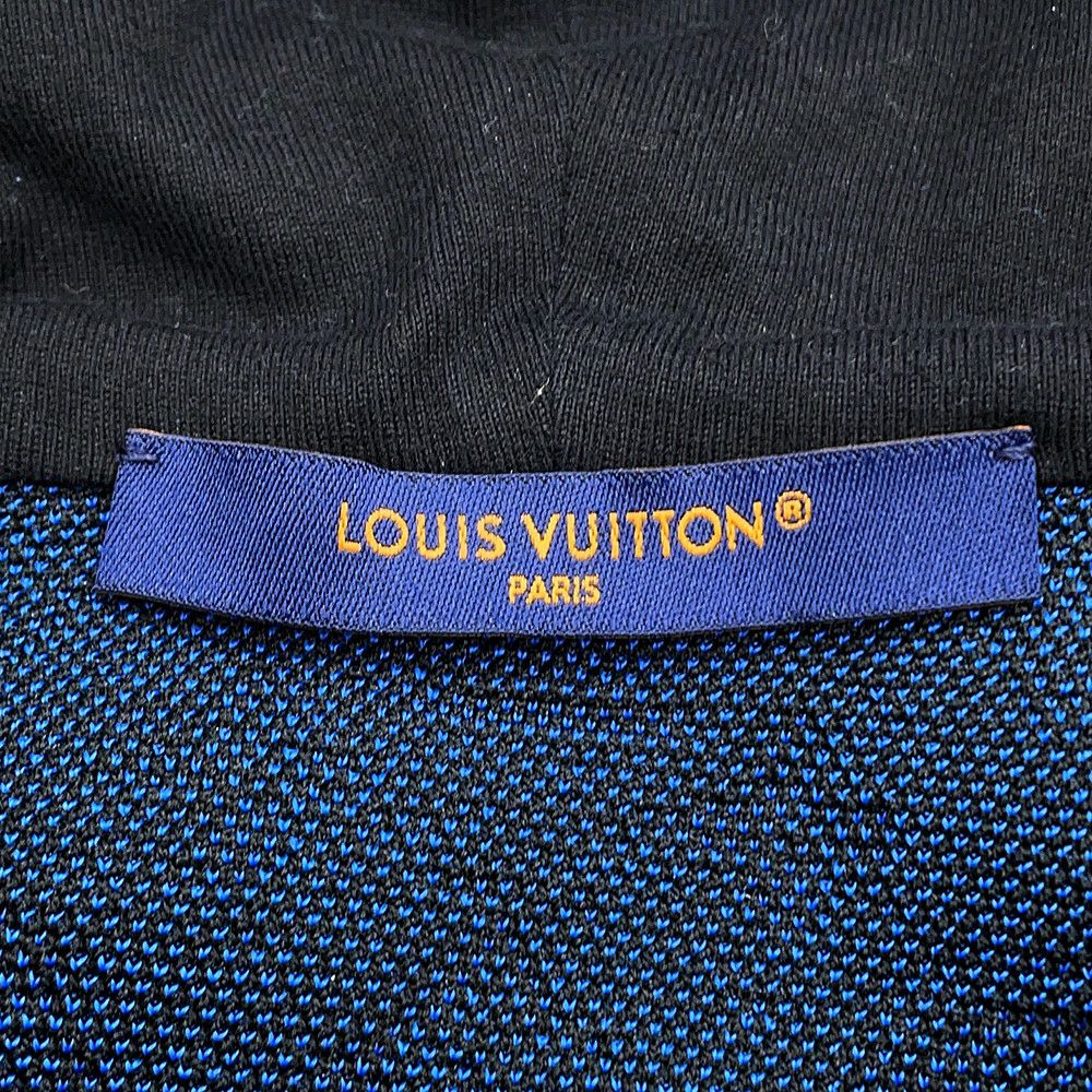 ルイヴィトン パーカー モノグラム ジップアップ フーディ メンズXL LOUIS VUITTON ヴィトン 黒