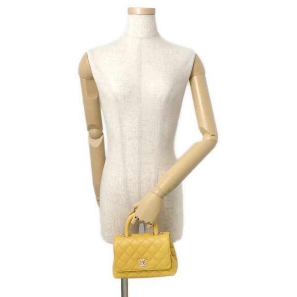 シャネル ハンドバッグ ココマーク ココハンドル マトラッセ XXS キャビアスキン リザード AS2215 CHANEL 2way