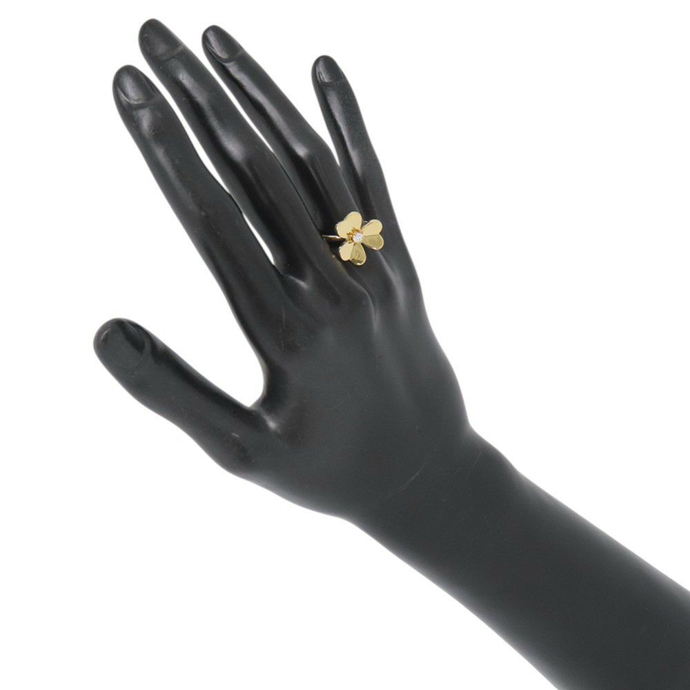 ヴァンクリーフ&アーペル リング フリヴォル 1フラワー スモールモデル ダイヤモンド 1P 0.08ct K18YG サイズ52 VCARP2DS00 指輪