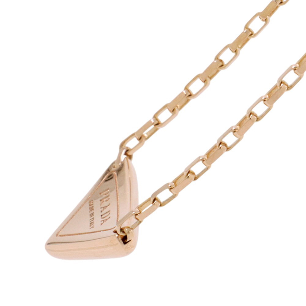 プラダ ネックレス ミニ トライアングル ペンダント付 K18PGピンクゴールド 1JCA36_2FPD_F0XEG PRADA ジュエリー