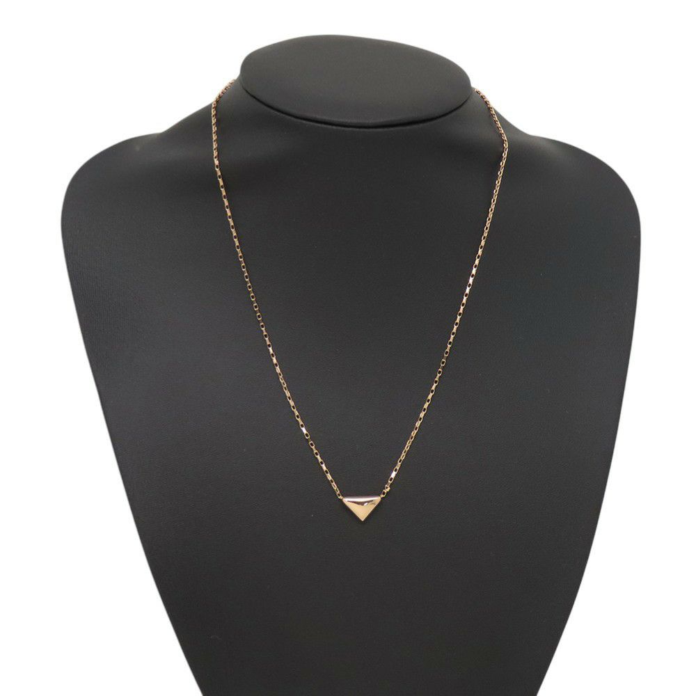 プラダ ネックレス ミニ トライアングル ペンダント付 K18PGピンクゴールド 1JCA36_2FPD_F0XEG PRADA ジュエリー