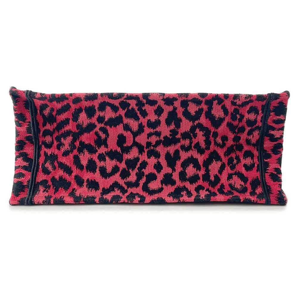 クリスチャン・ディオール トートバッグ ブックトート レオパード ミディアム M1296ZRHM Christian Dior ヒョウ柄 黒