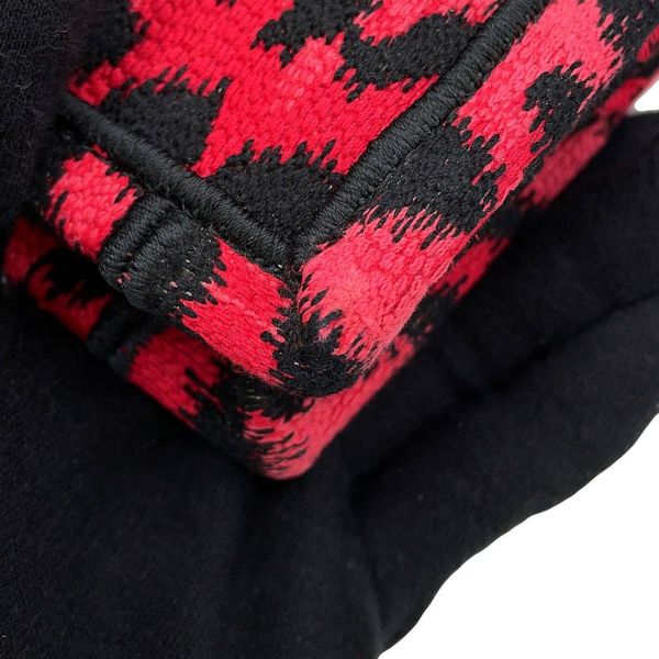 クリスチャン・ディオール トートバッグ ブックトート レオパード ミディアム M1296ZRHM Christian Dior ヒョウ柄 黒