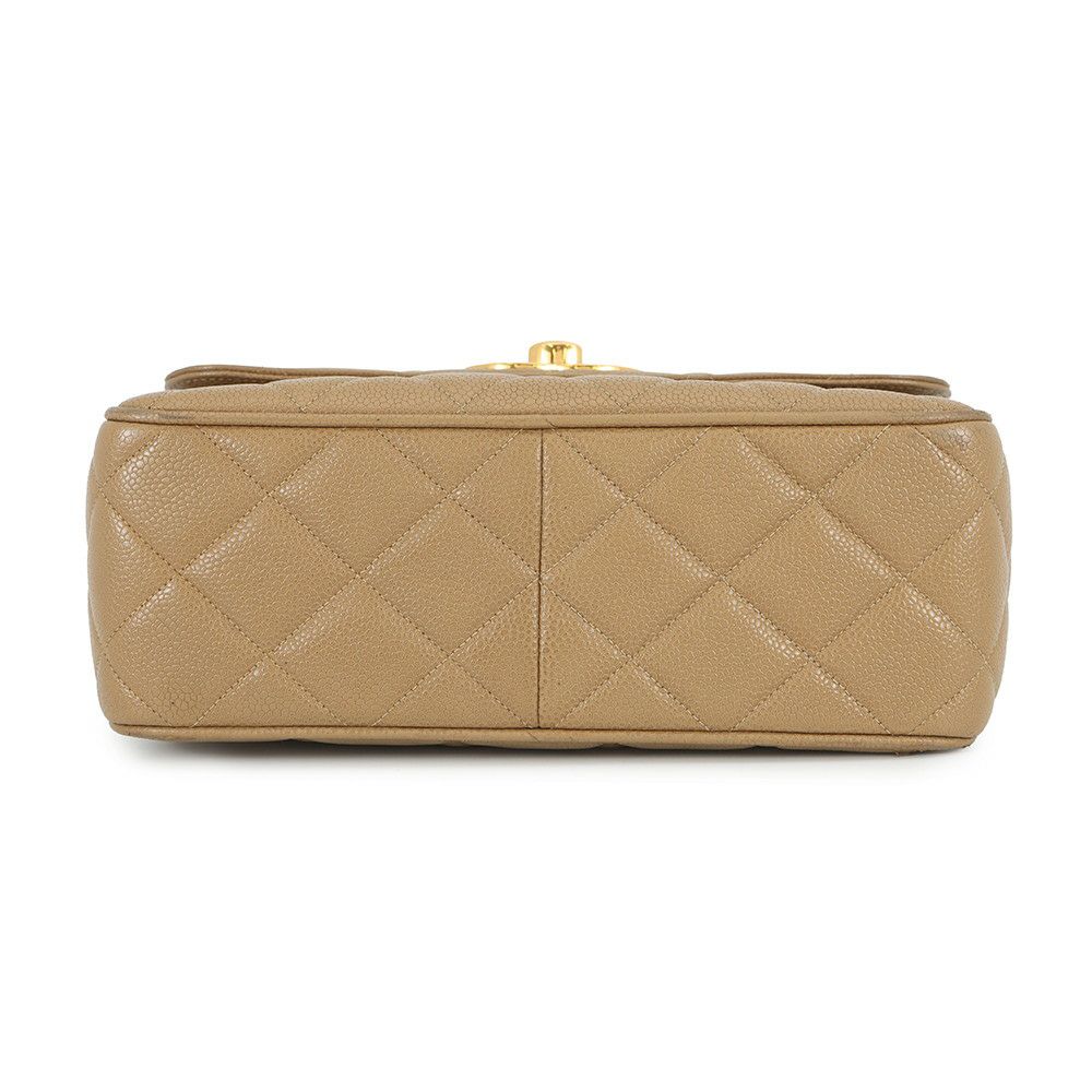 シャネル チェーンショルダーバッグ デカココ ココマーク マトラッセ キャビアスキン CHANEL
