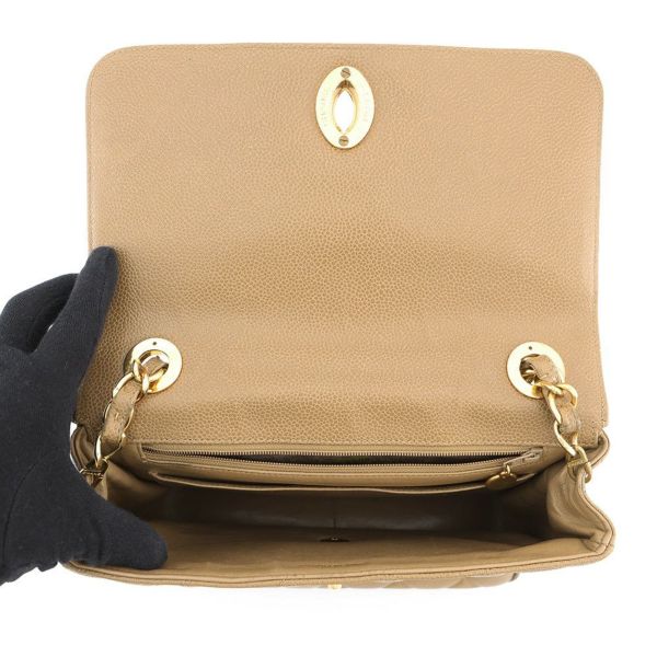 シャネル チェーンショルダーバッグ デカココ ココマーク マトラッセ キャビアスキン CHANEL