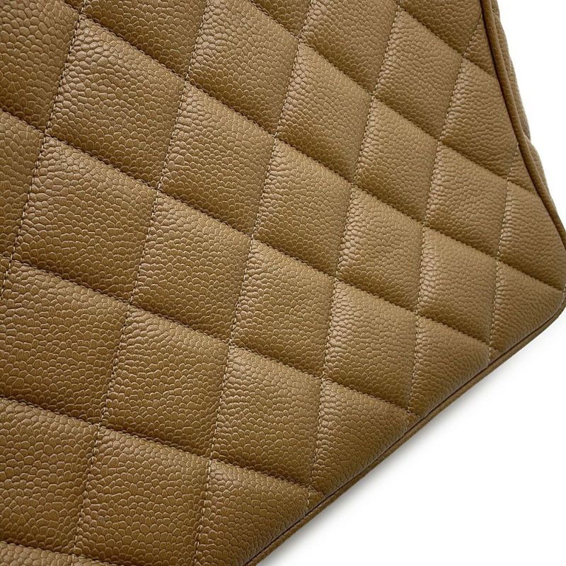 シャネル チェーンショルダーバッグ デカココ ココマーク マトラッセ キャビアスキン CHANEL