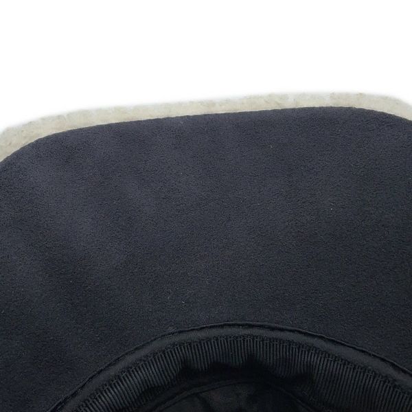 ルイヴィトン キャップ シェアリング ラムレザー ムートン サイズM M00493 LOUIS VUITTON 帽子 ブラック 黒