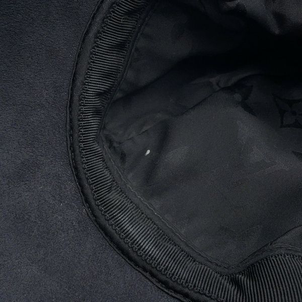 ルイヴィトン キャップ シェアリング ラムレザー ムートン サイズM M00493 LOUIS VUITTON 帽子 ブラック 黒