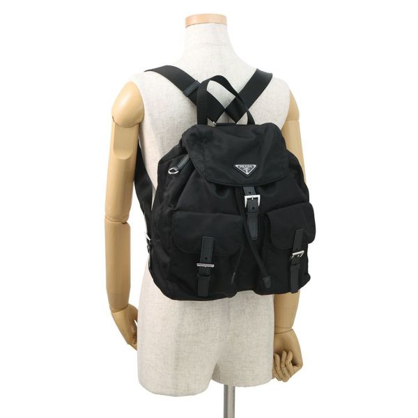 プラダ リュック ポーチ付き Re-Nylon バックパック ナイロン 1BZ811 PRADA バッグ リュックサック 黒