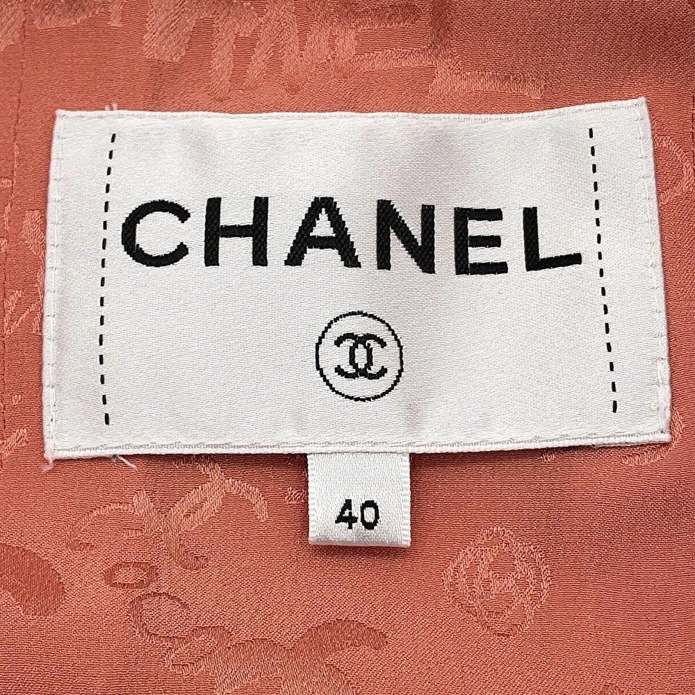 シャネル ジャケット ノーカラー ツイード ココマーク レディースサイズ40 P77694 CHANEL アウター