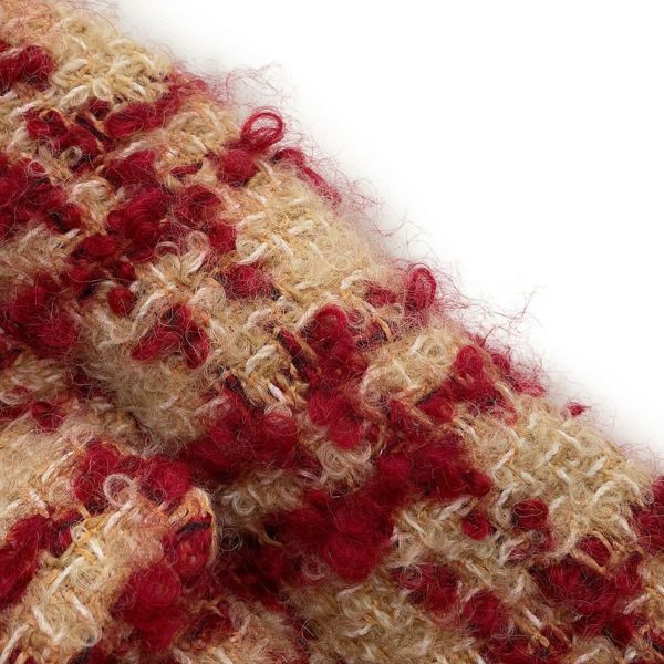 シャネル ダウンベスト ツイード ストライプ レディースサイズ34 モヘア ウール P77367 CHANEL アパレル アウター