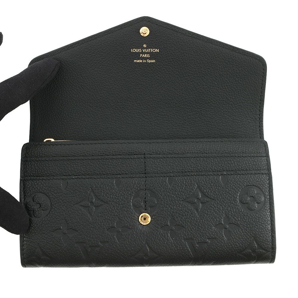 ルイヴィトン 長財布 モノグラム・アンプラント ポルトフォイユ・サラ M82257 LOUIS VUITTON 黒 ブラック