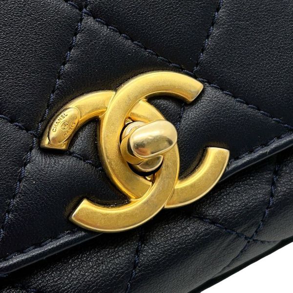 シャネル チェーンショルダーバッグ マトラッセ トップハンドル ラムスキン AS1749 CHANEL 2wayショルダーバッグ