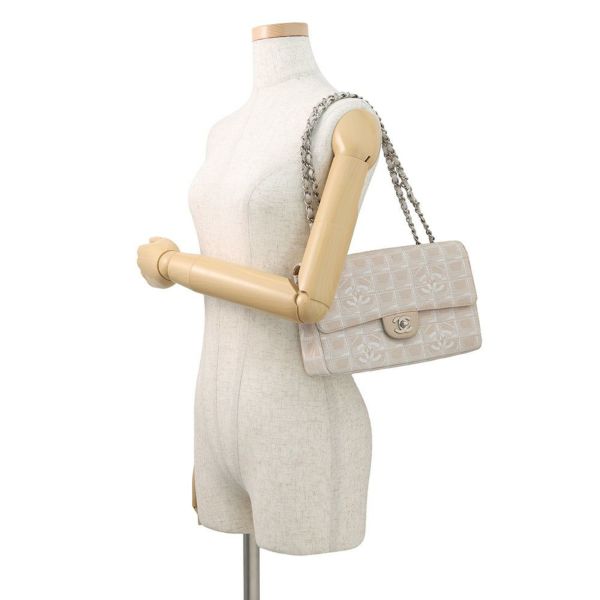 シャネル チェーンショルダーバッグ ココマーク ニュートラベルライン ナイロンジャガード A15285 CHANEL