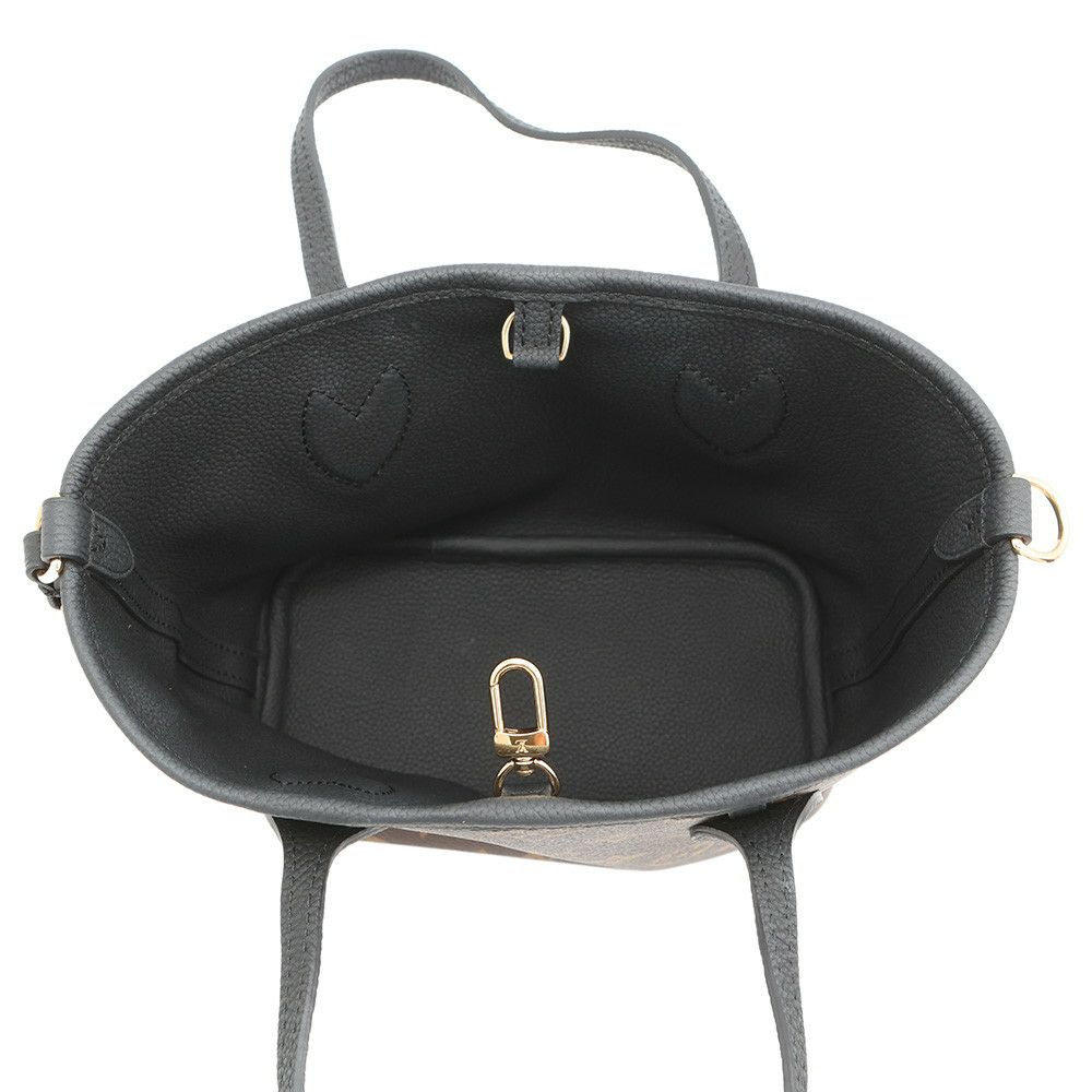 ルイヴィトン トートバッグ モノグラム/グレインレザー ネヴァーフル・インサイドアウト BB M12099 2way ショルダー 黒 ブラック