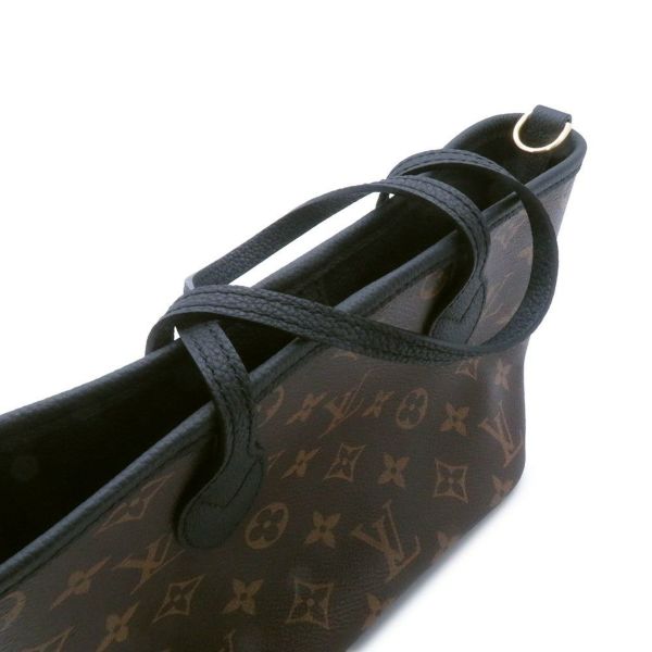 ルイヴィトン トートバッグ モノグラム/グレインレザー ネヴァーフル・インサイドアウト BB M12099 2way ショルダー 黒 ブラック