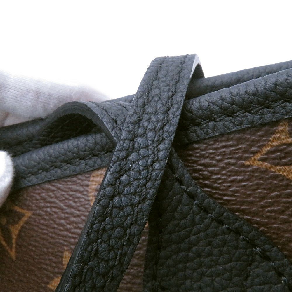 ルイヴィトン トートバッグ モノグラム/グレインレザー ネヴァーフル・インサイドアウト BB M12099 2way ショルダー 黒 ブラック