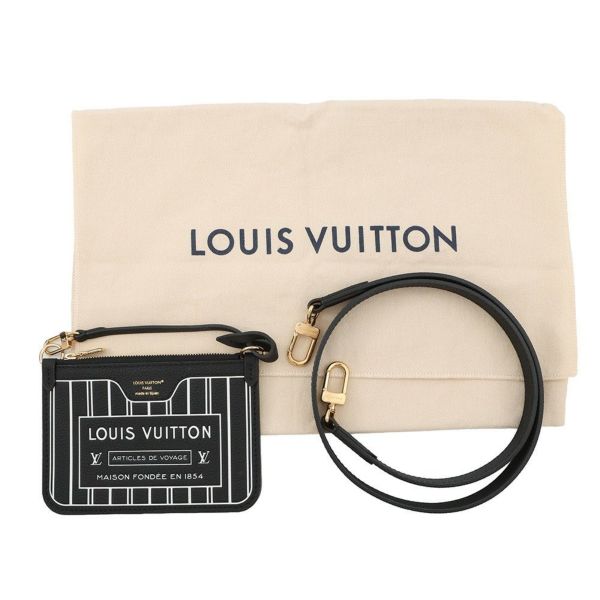 ルイヴィトン トートバッグ モノグラム/グレインレザー ネヴァーフル・インサイドアウト BB M12099 2way ショルダー 黒 ブラック