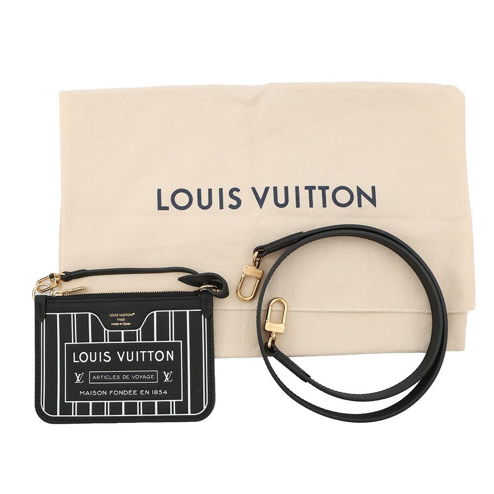 ルイヴィトン トートバッグ モノグラム/グレインレザー ネヴァーフル・インサイドアウト BB M12099 2way ショルダー 黒 ブラック