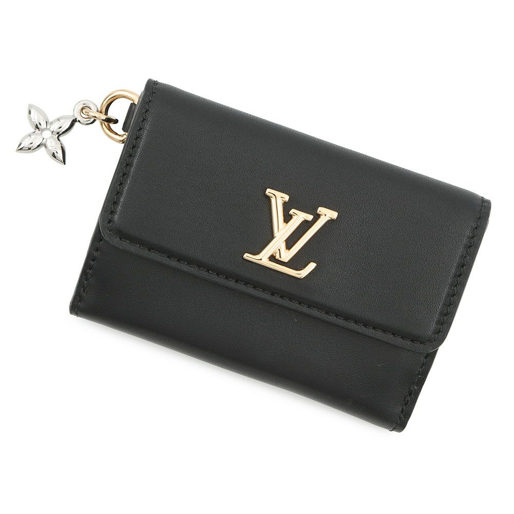 ルイヴィトン 三つ折り財布 カーフレザー ミニ トリフォールド ウォレット・LV ブルーム M15081 黒 ブラック
