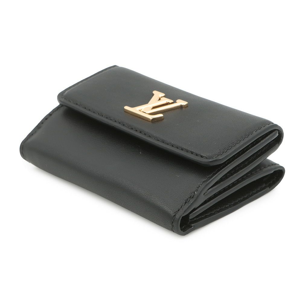 ルイヴィトン 三つ折り財布 カーフレザー ミニ トリフォールド ウォレット・LV ブルーム M15081 黒 ブラック