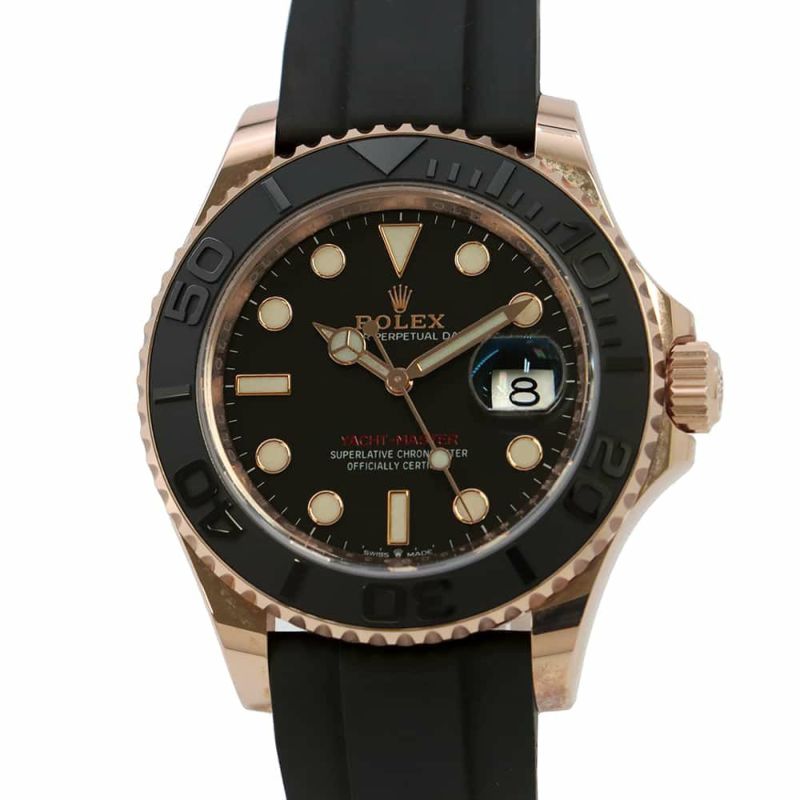 ロレックス ヨットマスター K18PG ランダムシリアル ルーレット 126655 ROLEX 腕時計 黒文字盤