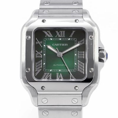 カルティエ サントス ドゥ カルティエ WSSA0061 Cartier 腕時計 スモーキーグリーン文字盤 安心保証