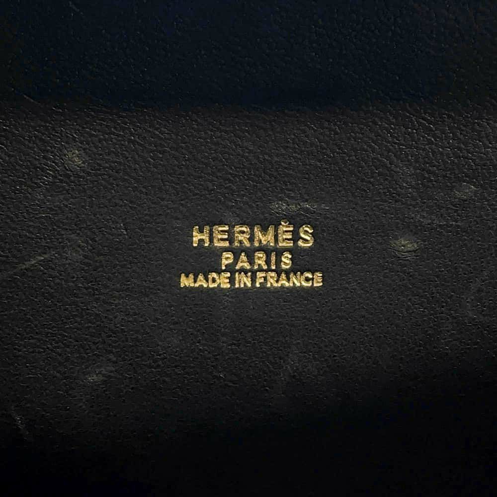 エルメス ハンドバッグ カデナ ケリー ブラック/ゴールド金具 ヴォーガリバー □C刻印 黒