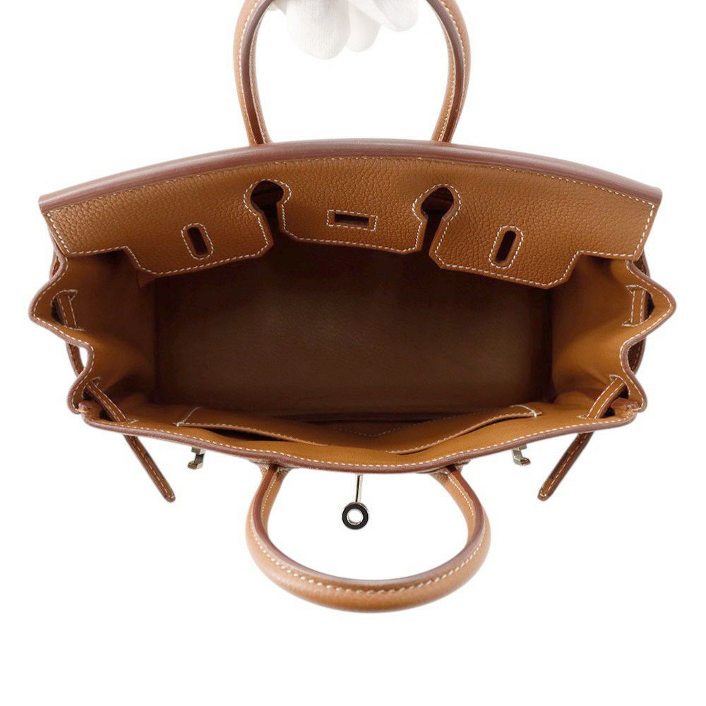 エルメス バーキン25 ゴールド/シルバー金具 トゴ C刻印 HERMES Birkin ハンドバッグ