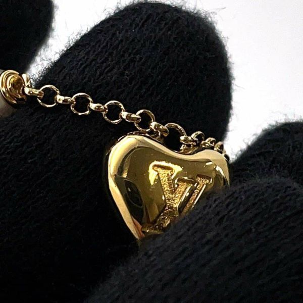 ルイヴィトン ネックレス パンダント LVハート フェイクパール M01042