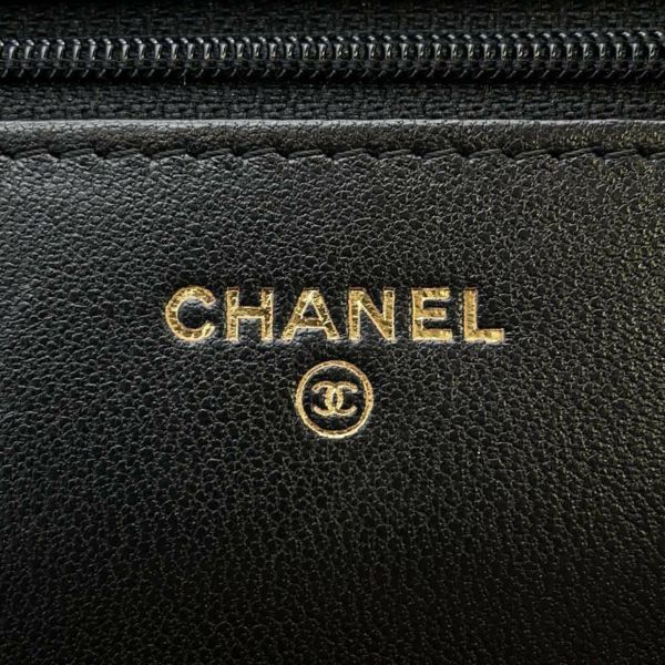 シャネル チェーンウォレット クラシック マトラッセ ココマーク ラムスキン AP0250 CHANEL 財布 ブラック 黒