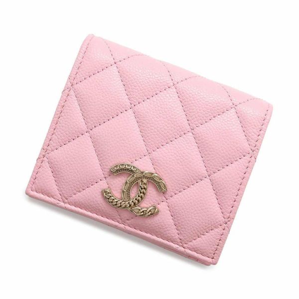 シャネル 二つ折り財布 マトラッセ ココマーク キャビアスキン AP3055 CHANEL 財布